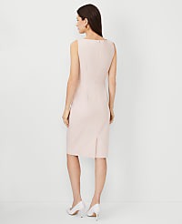 The High Square Neck Sheath Dress in Stretch Cotton carousel Product Image 2
