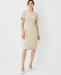 The Short Sleeve Sheath Dress in Bi-Stretch &mdash;&nbsp;Curvy Fit carousel Product Image 1