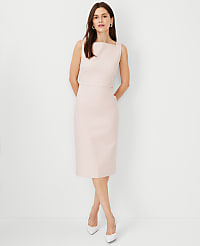 The High Square Neck Sheath Dress in Stretch Cotton carousel Product Image 1