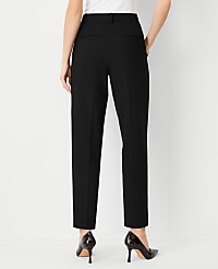 The High Rise Pleated Taper Pant in Seasonless Stretch carousel Product Image 2