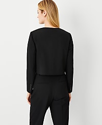The Crew Neck Jacket in Seasonless Stretch carousel Product Image 2