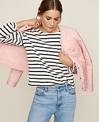Weekend Collection Stripe Relaxed Long Sleeve Top carousel Product Image 1