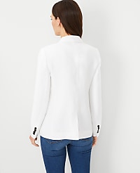 The Tailored Double Breasted Blazer in Linen Blend carousel Product Image 2
