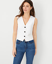 Linen Blend Vest carousel Product Image 2