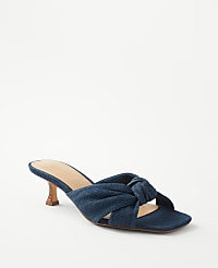 Knotted Denim Sandals carousel Product Image 1