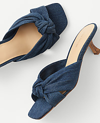 Knotted Denim Sandals carousel Product Image 2