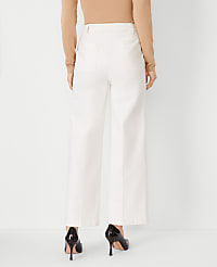 Petite Mariner High Rise Wide-Leg Crop Jeans in Ivory carousel Product Image 3