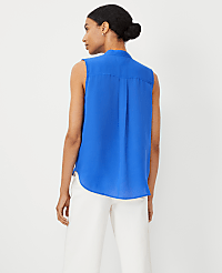 Petite Sleeveless Camp Shirt carousel Product Image 2