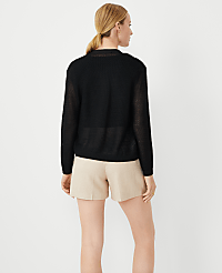 Petite Mesh Stitch Open Cardigan carousel Product Image 2