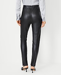The Petite Audrey Pant in Faux Leather - Curvy Fit carousel Product Image 2