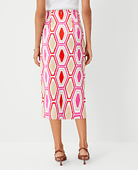 Petite Geo Knot Wrap Pencil Skirt carousel Product Image 4