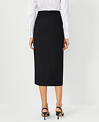 Button Wrap Pencil Skirt in Fluid Crepe carousel Product Image 2