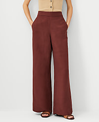The Easy Palazzo Pant in Linen Blend carousel Product Image 2