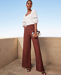 The Easy Palazzo Pant in Linen Blend carousel Product Image 1
