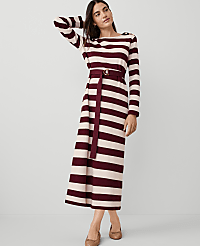 Weekend Collection Striped Knit Column Midi Dress carousel Product Image 2