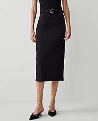 Petite Ponte Belted Midi Pencil Skirt carousel Product Image 3