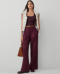 Weekend Collection Topstitched Wide-Leg Pant carousel Product Image 4