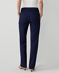 The Mid Rise Straight Pant in Textured Drape carousel Product Image 3