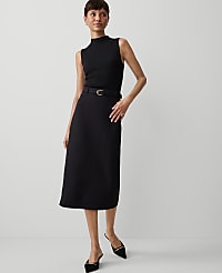 Petite Ponte Belted Midi Pencil Skirt carousel Product Image 2