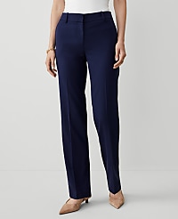 The Mid Rise Straight Pant in Textured Drape carousel Product Image 2