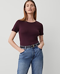 Pima Cotton Crew Neck Tee carousel Product Image 1