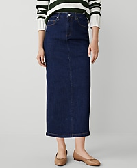 Weekend Collection High Rise Denim Column Skirt carousel Product Image 3