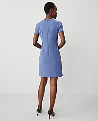 The Petite Crew Neck Shift Dress in Seasonless Stretch carousel Product Image 2