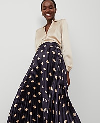 Petite Geo Pleated Midi Skirt carousel Product Image 1