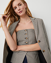 Petite Houndstooth Strapless Vest carousel Product Image 4