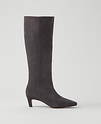 Kitten Heel Suede Boot carousel Product Image 1