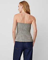 Petite Houndstooth Strapless Vest carousel Product Image 3