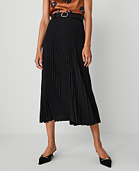 Belted Pleated Midi Skirt carousel Product Image 2