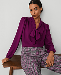 Petite Tie V-Neck Popover carousel Product Image 3