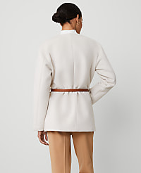 Crew Neck Belted Coat carousel Product Image 2