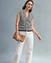 Geo Stitch Sweater Vest carousel Product Image 1