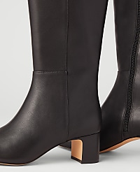 Block Heel Leather Boot carousel Product Image 2