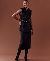 Petite Ponte Belted Midi Pencil Skirt carousel Product Image 1