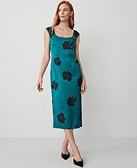 Floral Square Neck Column Maxi Dress carousel Product Image 2