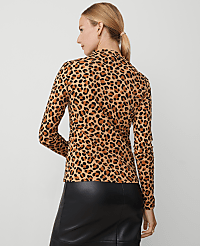 Animal Print Mock Neck Top carousel Product Image 3