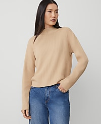 Ribbed Mock Neck Sweater carousel Product Image 1