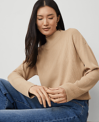Ribbed Mock Neck Sweater carousel Product Image 3