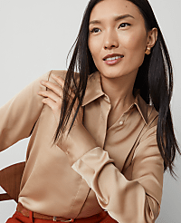Modern Shirt in Satin carousel Product Image 3