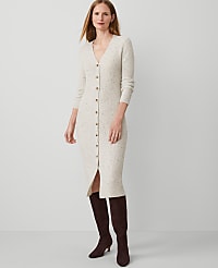 Cashmere Ribbed Cardigan Dress carousel Product Image 1
