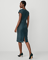 Faux Leather Mixed Media Dress carousel Product Image 2