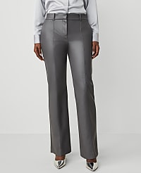 The Petite Jayne Trouser in Faux Leather carousel Product Image 3