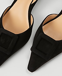 Suede Buckle Slingback Pump carousel Product Image 2
