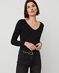 Wide V-Neck Top carousel Product Image 1