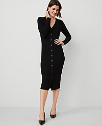 Cashmere Ribbed Cardigan Dress carousel Product Image 1