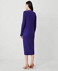 Cashmere Ribbed Cardigan Dress carousel Product Image 2