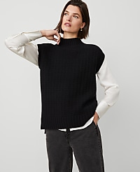 Cashmere Geo Stitch Vest carousel Product Image 1